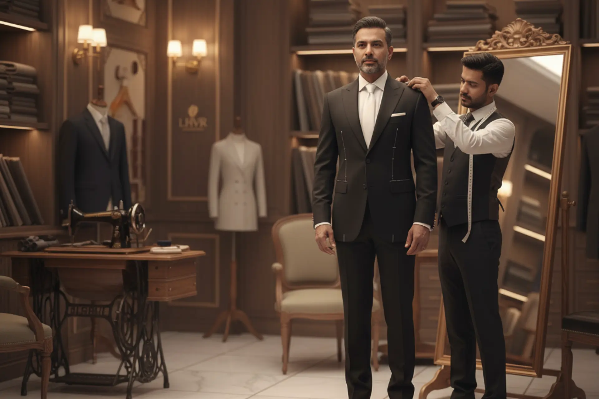 Advocate being fitted in the LHVR atelier