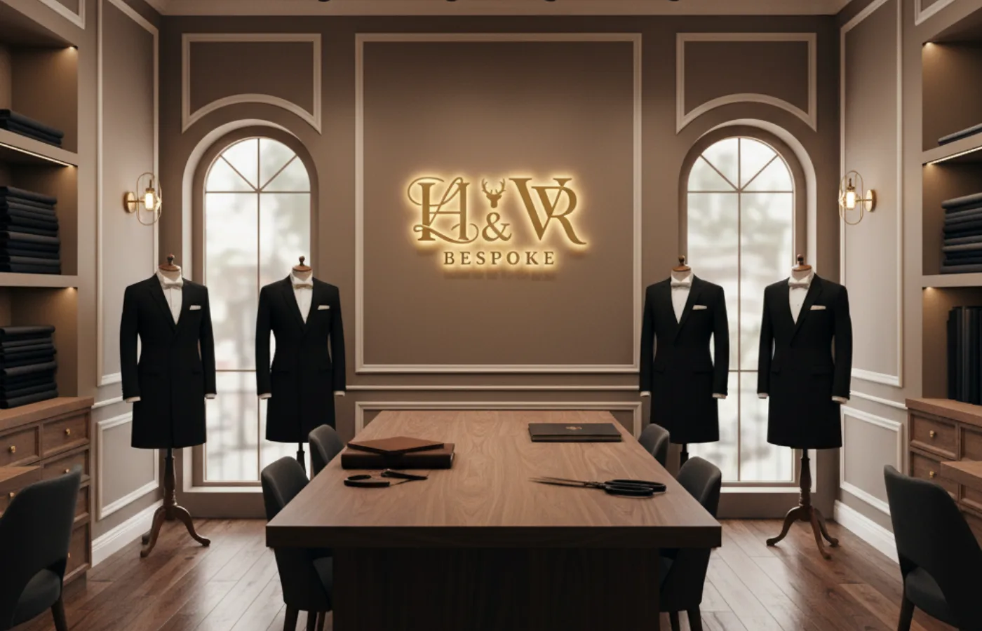 Luxury interior of LHVR BESPOKE atelier in Chandigarh