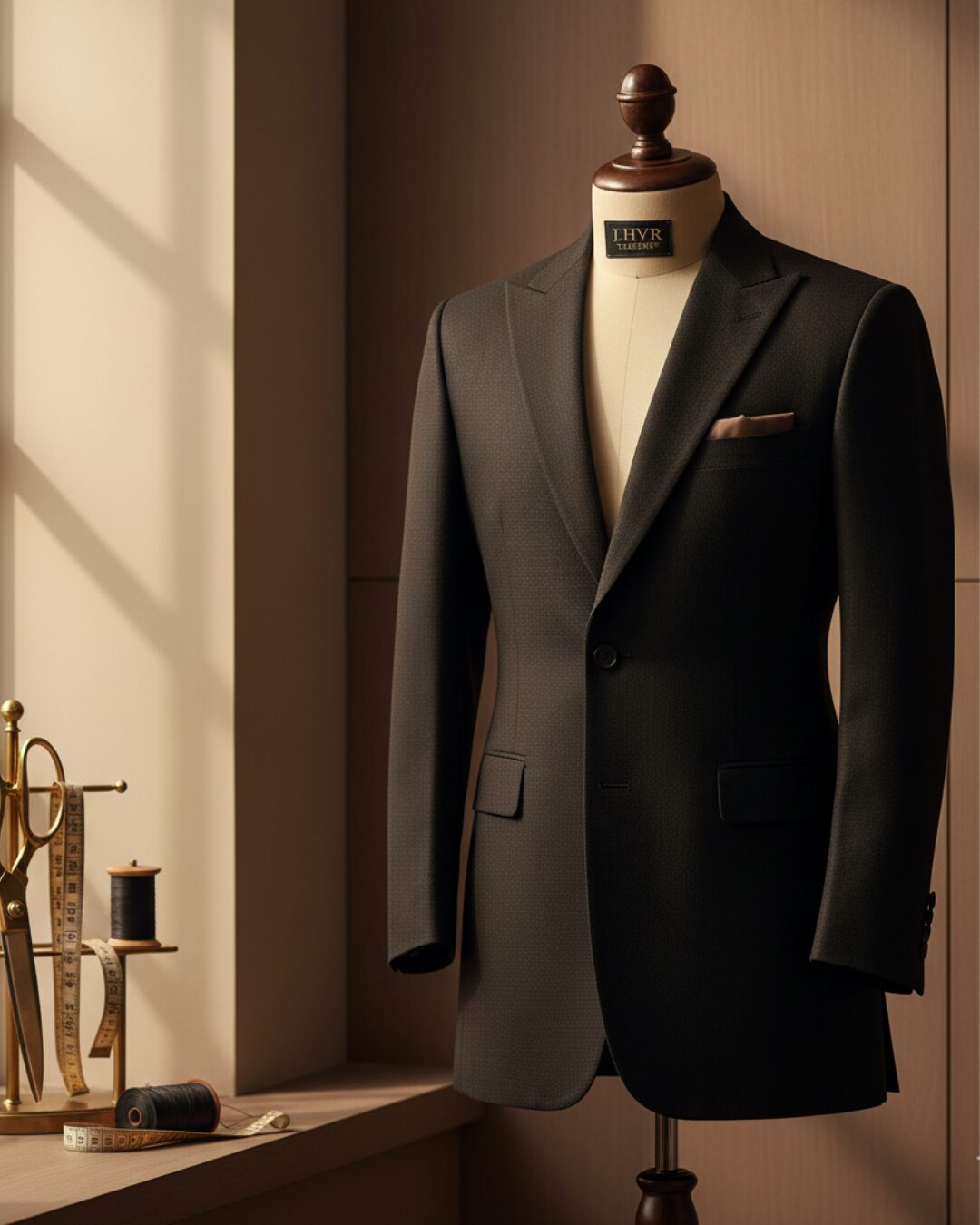 LHVR bespoke advocate’s black coat