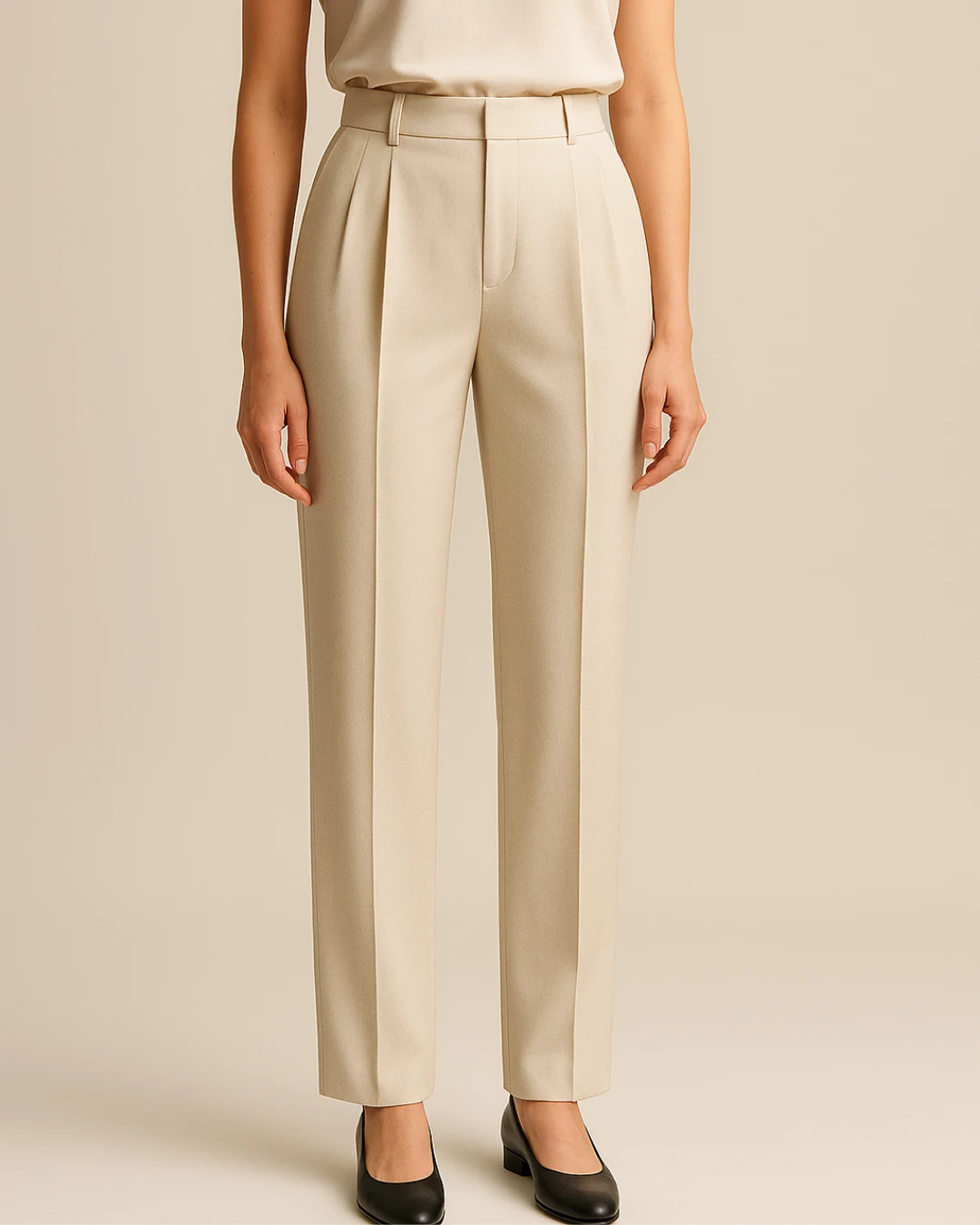 Pleated High-Waist Trouser (Ladies')