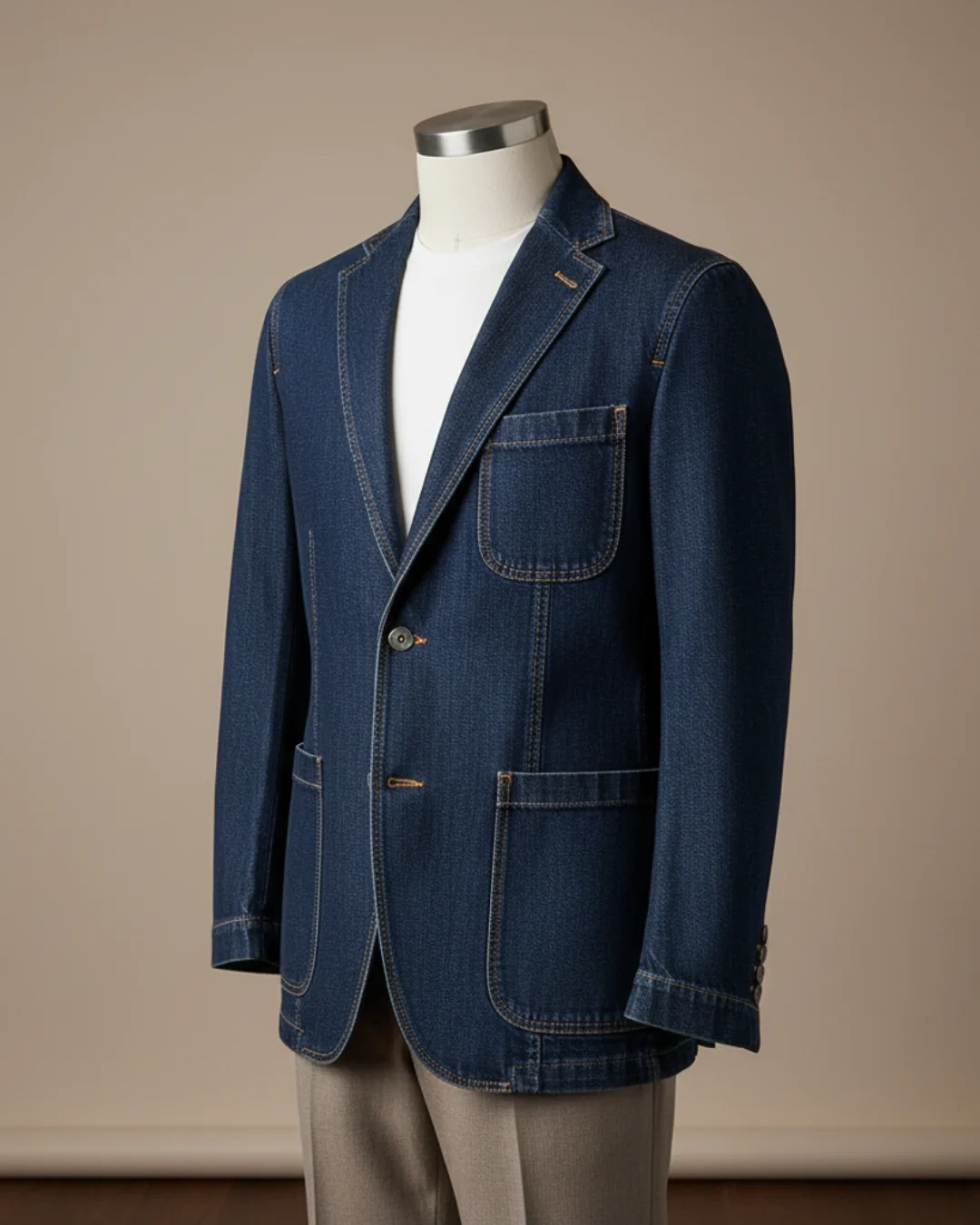 Patch Pocket Denim Blazer
