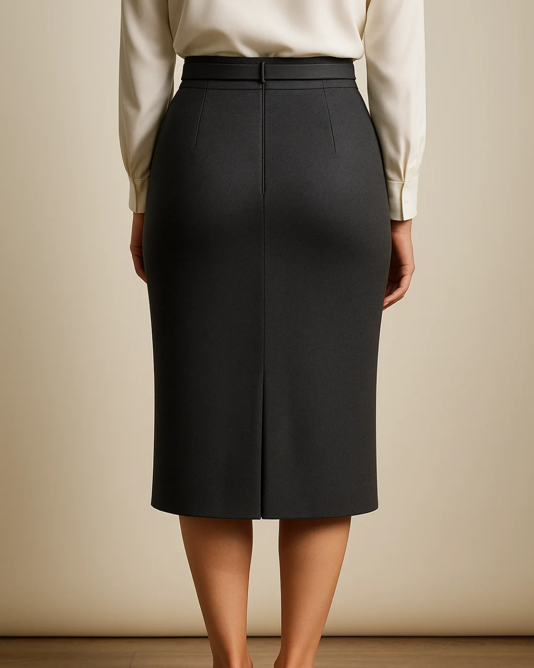 Zippered Pencil Skirt